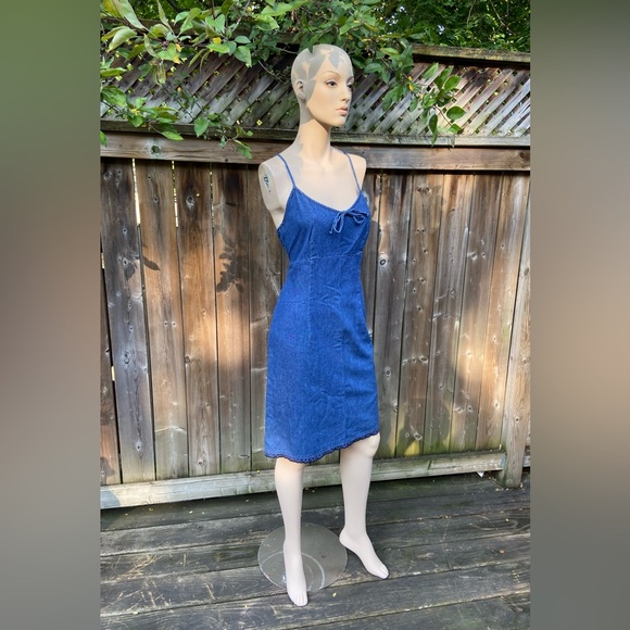100% Cotton Blue Denim Dress - Picture 1 of 13